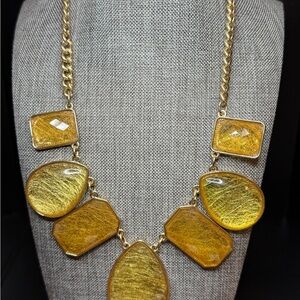 N33. Women’s Lucite Geometric Statement Necklace